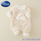 Disney (Disney) Baby Autumn and Winter One-piece Clothes Newborn Girl Full Moon and 100 Days Super Cute Princess Going Out Spring and Autumn Clothes for Climbing Beige Gradient Clouds One-piece Clothes 80cm 80 Recommended for 8-12 months
