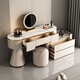 JIANGJIXUAN solid wood master bedroom dressing table storage cabinet integrated modern simple internet celebrity designer slate light luxury Italian style dressing table 1.2 meters dressing table + 80 cupboard (comes with dressing stool)