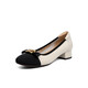 
Red Dragonfly Women's Singles Shoes New Small Flavor Light Mouth Color Bundle Thick Heel Women's Dog Shoes Commuter Women's Singles Shoes WGB12056 Bei White 38