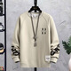 Playboy 13 junior high school student long-sleeved sweatshirt 12-year-old boy handsome autumn and winter style 14 older children 15 teenagers round neck top WE1946 khaki (single sweatshirt) spring style quality 2XL 130-145Jin Jin is equal to 0.5 kg