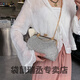 Sac d'emploi à dîner de kangourou avec sac de cheongsam pour le nouveau sac de diamant pour femmes sac Internet de célébrité portefeuille à la mode et à la mode Clip blanc