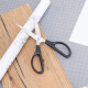 Deli 170mm office life household scissors medium scissors handmade paper scissors office supplies black 0603