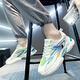 MVPBOY autumn and summer teenagers sports shoes for men breathable students running shoes versatile dad shoes for men trendy cool casual shoes for men Speed ​​step X9920 white and green 39 (245mm)