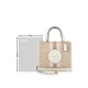 蔻驰（COACH）女包 DEMPSEY TOTE 女士时尚潮流单肩手提托特包送女生礼物母亲节 浅卡其配白色CQ878IMDQC