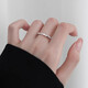 Mansheng pure 999 pure silver Mobius ring light luxury index finger ring women's open ring niche design single ring 999 silver Mobius ring nail sand style