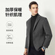 杉杉【羊毛加厚】西服男春秋新款商务休闲上衣垂感易打理西装外套男 灰格 48 175/92A