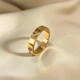 Xuan Yong Jewelry's rose gold love ring new style 3 hard gold internet celebrity same style couple wide version rose gold diamond-free No. 6 ring