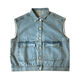 Sleeveless vest workwear denim vest girlfriend ins student punk loose bf style internet celebrity horse clip jacket trend SN0703 9901# blue [collect priority shipment] M Recommended 100-115Jin [Jin equals 0.5 kg]