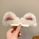 Beautiful princess plush cat ear hairpin children's hairpin headwear autumn and winter cute baby girl clip girl hairpin hair accessories 3# white ears 1 pair