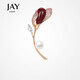 Jay imitation agate brooch women's coat corsage accessories birthday gift for mother-in-law and elders rose gold