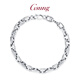 Platinum women's bracelet PT950 pig nose bracelet new fashion couple's platinum bracelet men's shiny PT950 bracelet about 12 grams 18 cm pre-order