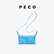 PECO969baby枕头包迷你手机包单肩斜挎高级质感运动斜挎包送女友礼物 蛋黄色头层树皮皱牛皮 现货