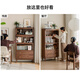 
Genji Wooden TV Cabinet Side Cabinet Living Room Black Walnut Wood Flip Cabinet Stand Cabinet Household Wall Storage Cabinet Display Cabinet 0.8m Side Cabinet (800*350*1595mm)