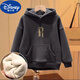 Disney (Disney) Boys Winter Wear Suit 2025 New Medium and Large Children's Autumn and Winter Western Style Children's Boys' Velvet Thickened Sweater Two-piece Set Dark Gray Velvet Two-piece Set 150
