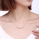 Yuan Shengfu's new PT950 exquisite shiny small sugar cube platinum necklace, fashionable platinum chain clavicle chain, 5.68 grams, adjustable length 41-43cm
