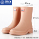 
Huili rain boots women's rain boots water shoes women's 2025 new fashion waterproof non-slip wear-resistant rubber shoes women's mid-tube cover shoes khaki 36