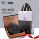 
Seven Wolves Ultra-thin Card Pack for Men's Business Head Layer Cowhide Portable Bank Card Clip Gift Box Birthday Father's Day Gift for Dad Black