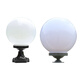 Ball lamp home outdoor waterproof round wall column head villa courtyard ball lamp gate column spherical gate column lamp ordinary diameter 35cm gray base