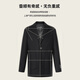 Lilang Speed ​​Hitze warme mittelgroße Wollmantel Herren Winter 24 Wolljacke schwarz 180/96a