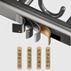 Moenbo towel rack full copper folding bath towel rack bathroom hole-free towel towel storage rack bathroom bathroom bathroom pendant 702 copper gun ash folding bath towel rack 50cm-double rod