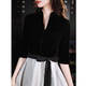 
Seidler black evening dress for women 2025 new banquet temperament noble and light luxury niche annual meeting host black mid-length L (recommended 106-115Jin [Jin equals 0.5 kg])