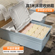 Lijie under-the-bed storage box with wheels, thickened flat storage box, drawer-type household clothes storage artifact, under-the-bed storage box, blue, medium, large, medium, high, 100*50*29cm, one pack