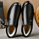 Zapatos de algodón para hombres de carpintería para el invierno Botas de cuero de terciopelo para zapatos de cuero de terciopelo para ancianos Sobres de cuero alto de cuero genuino de cuero de mediana edad y anciana zapatos de papá 9905 Negro [cuero de vaca de cuero real] Garantía de tres años 42