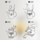 Goldener Herd (Kamjove) verdickter hitzebeständiger Glas Teekanne Vollglas Innenkessel schwimmende Tasse Teekanne Office Teekanne TP-902 (500 ml) Weiß