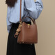 viney cowhide bag women's bag brand bucket bag light luxury one-shoulder crossbody bag birthday Chinese Valentine's Day gift for girlfriend