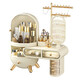 Dressing table cosmetics storage box desktop jewelry all-in-one dustproof sense with mirror dormitory supplies dormitory supplies