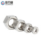 Guwanji 304 stainless steel thickened nut hexagonal nut screw cap large national standard GB6175 fastener M8 [10 pieces] thickness 7.5mm