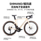 GIRDERCYCLE格拉德碳纤维公路自行车SHIMANO105 R7170电变24速油碟破风赛车 奶咖色 24速 M (503mm)