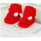 Xin Yueqing 0-6 months old hand-woven baby wool shoes for 100 days full month baby shoes without losing shoes 3 plus velvet thickened cotton shoes without velvet ears rabbit wool shoes orange color average size (inner length 11cm)