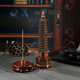 Inofen Wenchang Tower Line Incense Burner Home Indoor Vertical Incense Holder Sandalwood Agarwood Incense Furnace Antique Aromatherapy Furnace Ornaments Wenchang Tower Incense Burner (With Gourd Incense Plug Color Random)
