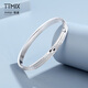 TTMIX closed platinum bracelet for women pt950 platinum semi-solid bracelet with round plain ring 56mm weight 12.01g width 4.5mm