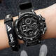 MPPMCK Watch männliche Schüler Koreanische Version Einfacher mechanischer Quarz luminöser wasserdichte INS Trendy weibliche Junior High School Schüler Schwarzer Technologie Sport 695 Blau + Batterie kleiner Schraubendreher