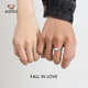 Aido diamond pt950 platinum ring for men and women, romantic Roman numeral platinum pair ring, glossy simple plain ring ring 9#, about 4.20 grams, according to the real hair, the more will be removed and the less will be replenished.