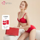 Urban Beauty Ben Ming Nian Underwear Women's New Year Red Bra Set Gift Box Seamless Wireless Push-up Bra + 2 Pairs of Underwear