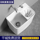 GuanMu ceramic mop pool home balcony bathroom floor row mop pool mop pool side row with drain and dehydration basket Taiwan control automatic drainer 46 cm with drain funnel Taiwan control Taiwan control without faucet