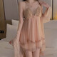 Sexy Unterwäsche rein sinnliche Mesh Pyjamas plus Brustpolster, die Nachthemd und Robe Frauen für Heimkleidung Anzug Rollenspiel P3886 Green (Shorts) l