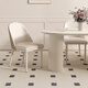 Paschaman Esstisch Rock-Pan Island Esstisch Integrierter Nordic Creme Stil kleine Wohnung Einziehbares Multifunktions-Haushalt 1052y 2,15-2,6 Meter Teleskop-Esstisch + 4 Essstühle (1047) Designer neues Modell des Designers des Designers