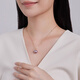 Queen of Pearl Nine Purple Fire 18K Gold 11-12mm Freshwater Purple Pearl Necklace Pendant for Girlfriend
