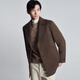 Good news bird lapel short wool coat men's business casual straight woolen coat KEBS243012U mocha brown 50
