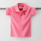 Camiseta para niños Camisa de solapa de verano de manga corta Polo de la solapa de verano Ropa para niños 2024 Nuevo estilo de collar gris de media manga para niños de tamaño mediano de tamaño mediano (684) 150