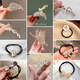 Gunai high-end hairpins for the back of the head 2025 new hairpins, headwear, headbands, women's high-end light luxury hairbands, rubber bands, small grabbers, romantic butterfly hair accessories gift box