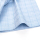 Shanshan (FIRS) Hemd Herren reines Baumwollkurzarmhemd Herrengeschäft Casual Vielseitiges Klassiker Hemd Blue Grid 41