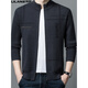 Lilan knitted cardigan jacket stand collar autumn and winter new business casual zipper men's sweater jacket upper cyan 175/XL 140-160Jin Jin equals 0.5 kg