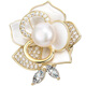 Qlady camellia brooch high-end women's pearl corsage anti-exposure pin scarf buckle birthday gift for mom's birthday