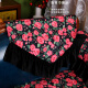 Duo Yizi high-end American non-slip sofa cushion rose high-end retro sofa cover cloth high-end combined sofa cushion cloth Rose Story 70*180cm (free 17cm hanging edge)