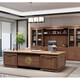 YARXCHEG new Chinese style solid wood boss desk and chair combination modern simple luxury executive desk desk CEO office customization 3.0 meter bookcase set